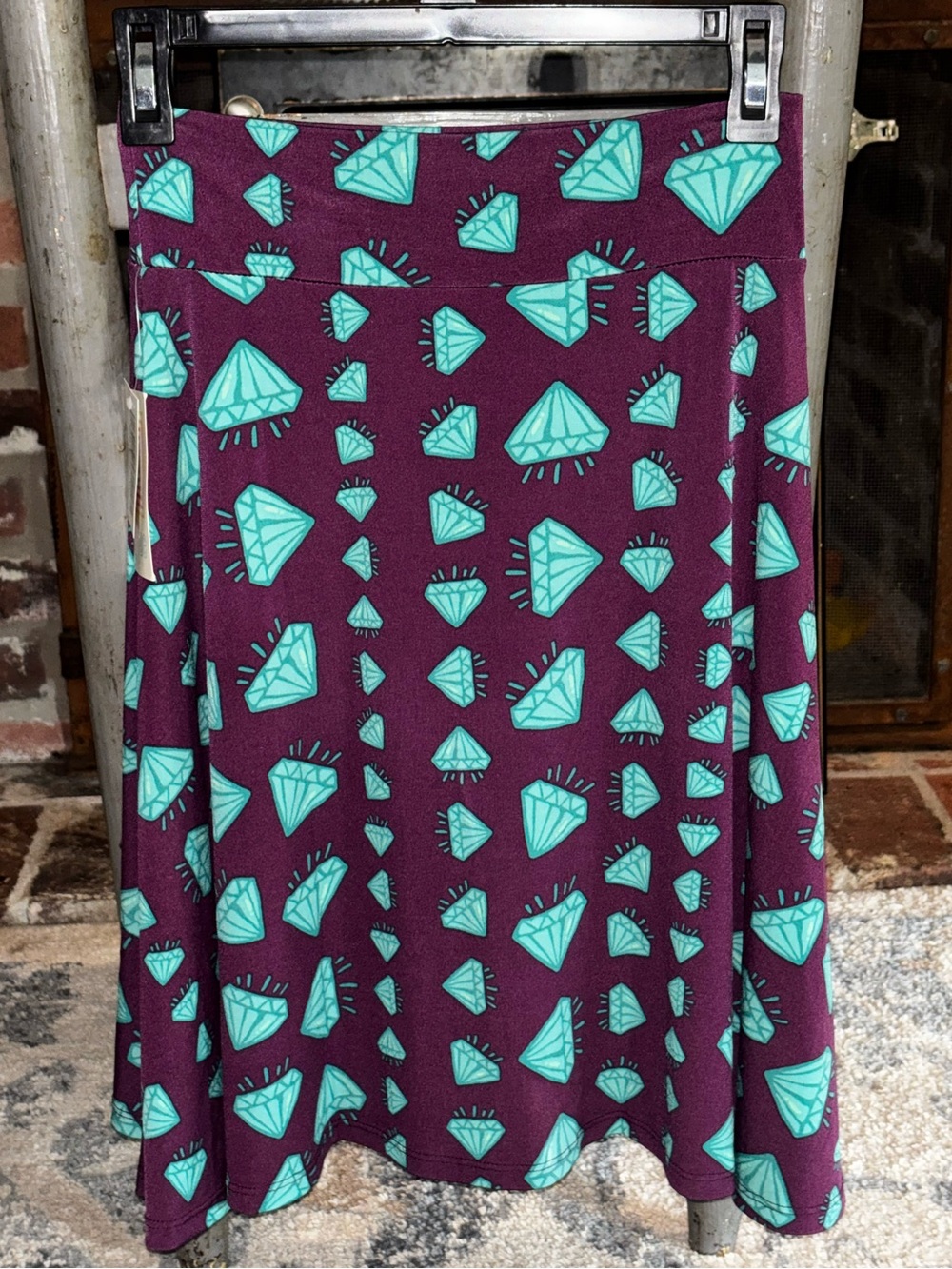 Children’s Purple Diamond Print A-Line Skirt